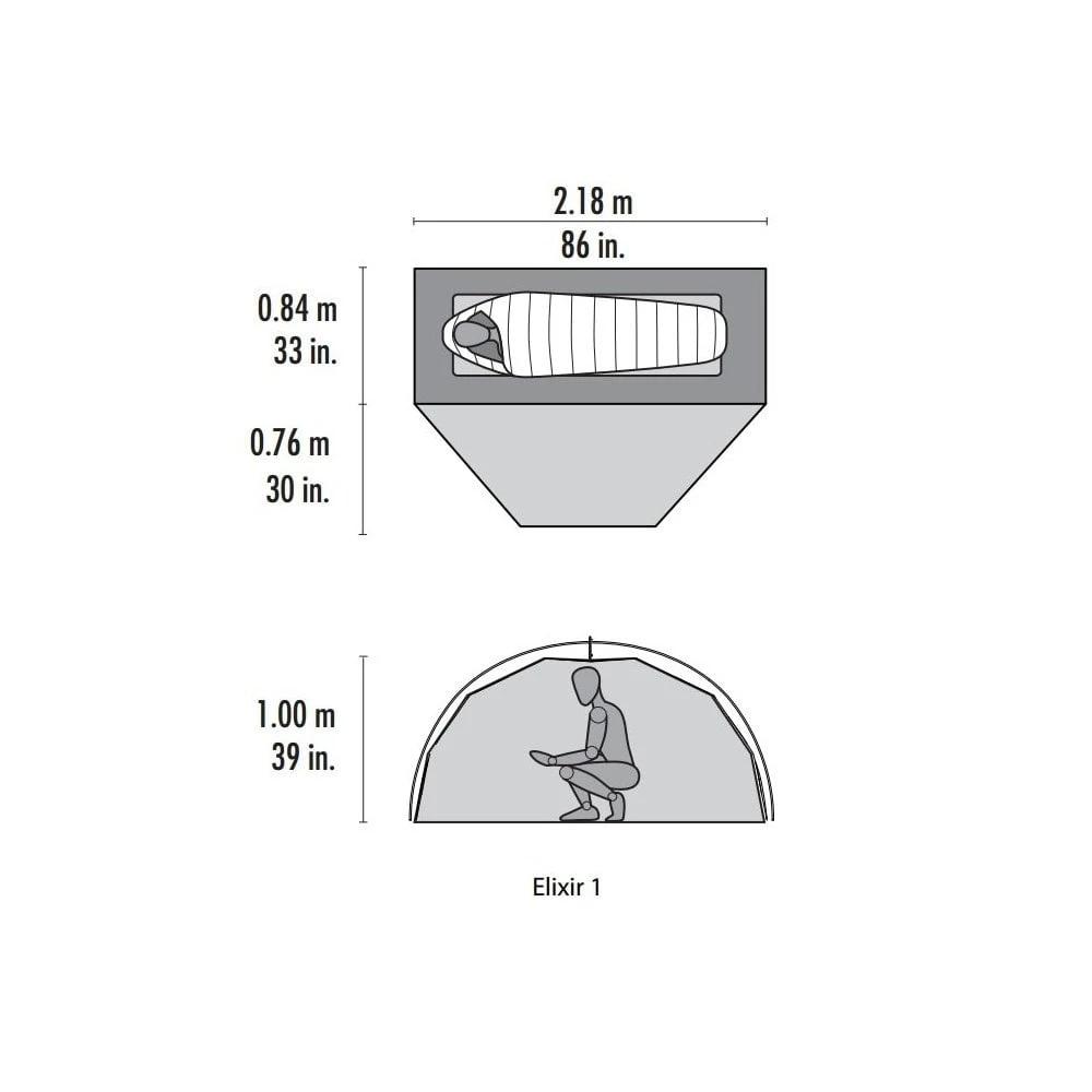 MSR Elixir 1 Tent Green With Footprint - Image 5